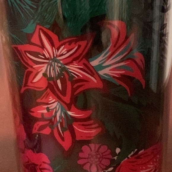 - 2022  Starbucks Tumbler Green "Enchanted Forest"with Flower Straw Topper - Picture 11 of 16